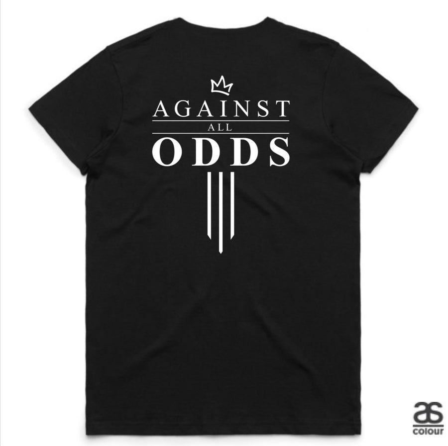 Against All Odds #03 Ladies Tees (B&W Print)