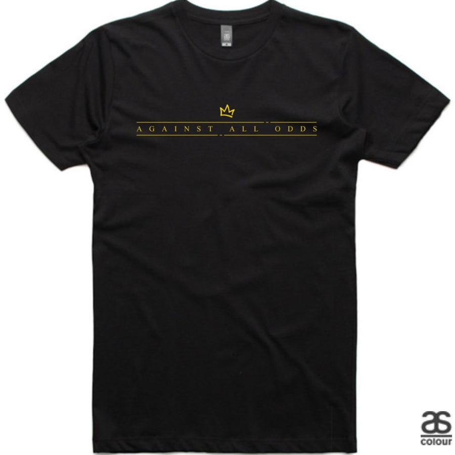 Against All Odds #01 Mens Tees (GOLD Print)