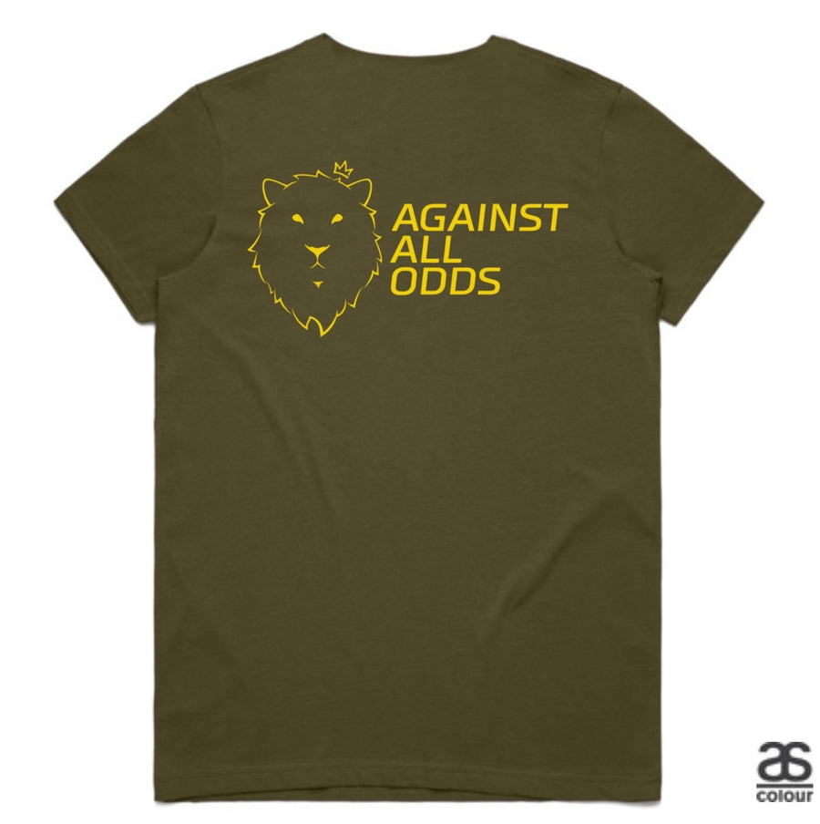Against All Odds #02 Ladies Tee (GOLD Print)