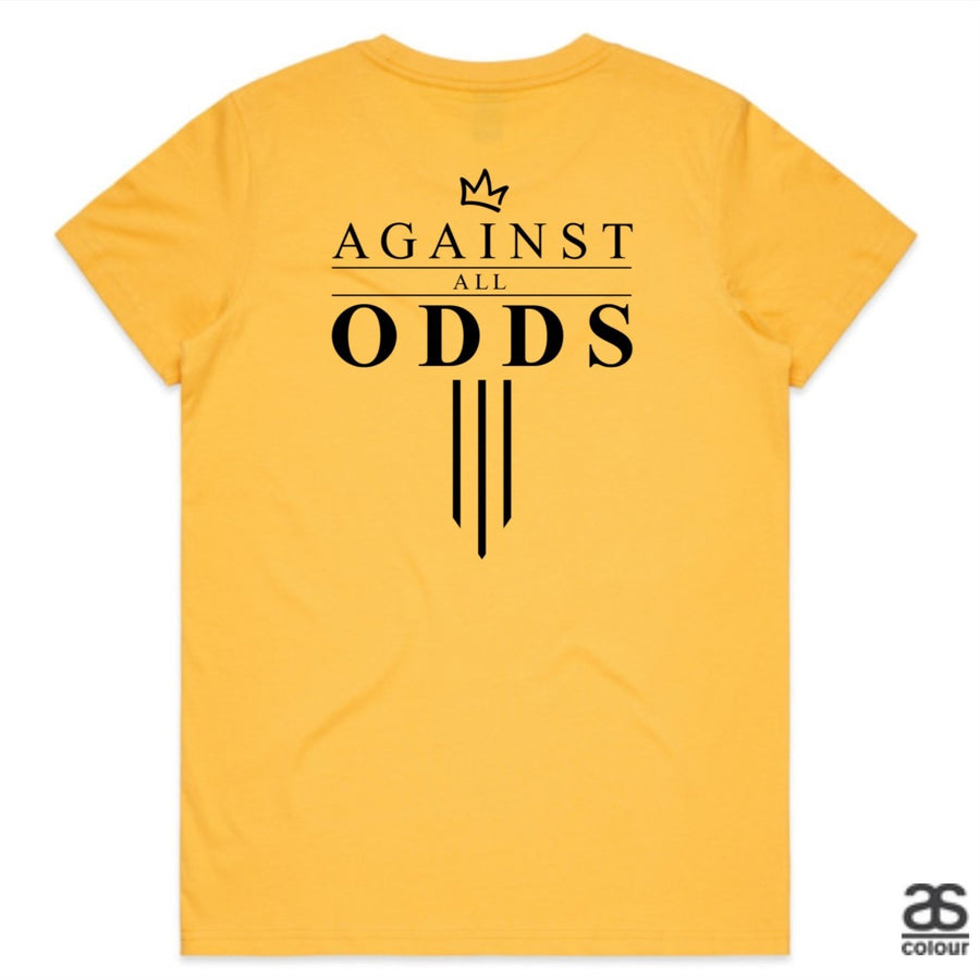 Against All Odds #03 Ladies Tees (B&W Print)