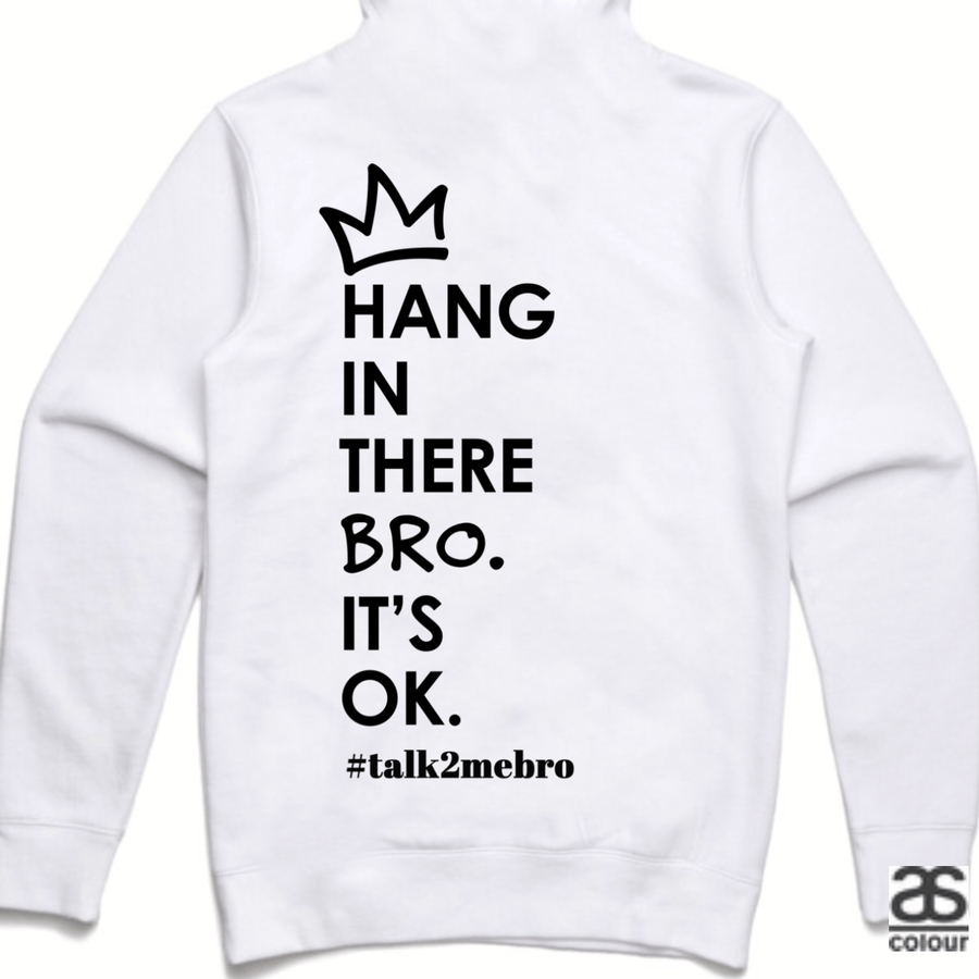 #T2MB Hang In There - Unisex White Hoodie