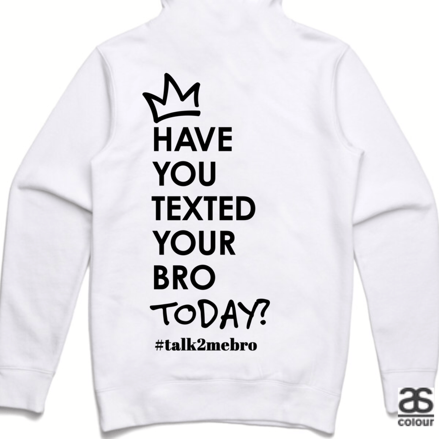#T2MB Texted Today? - Unisex White Hoodie